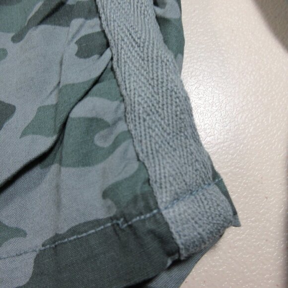 WEARABLES XCVI womens gray green black Folksy camo Safari poplin jacket L EUC - Picture 9 of 9